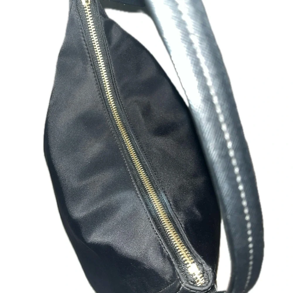 Kate Spade Nylon Purse, Leather Strap, Black